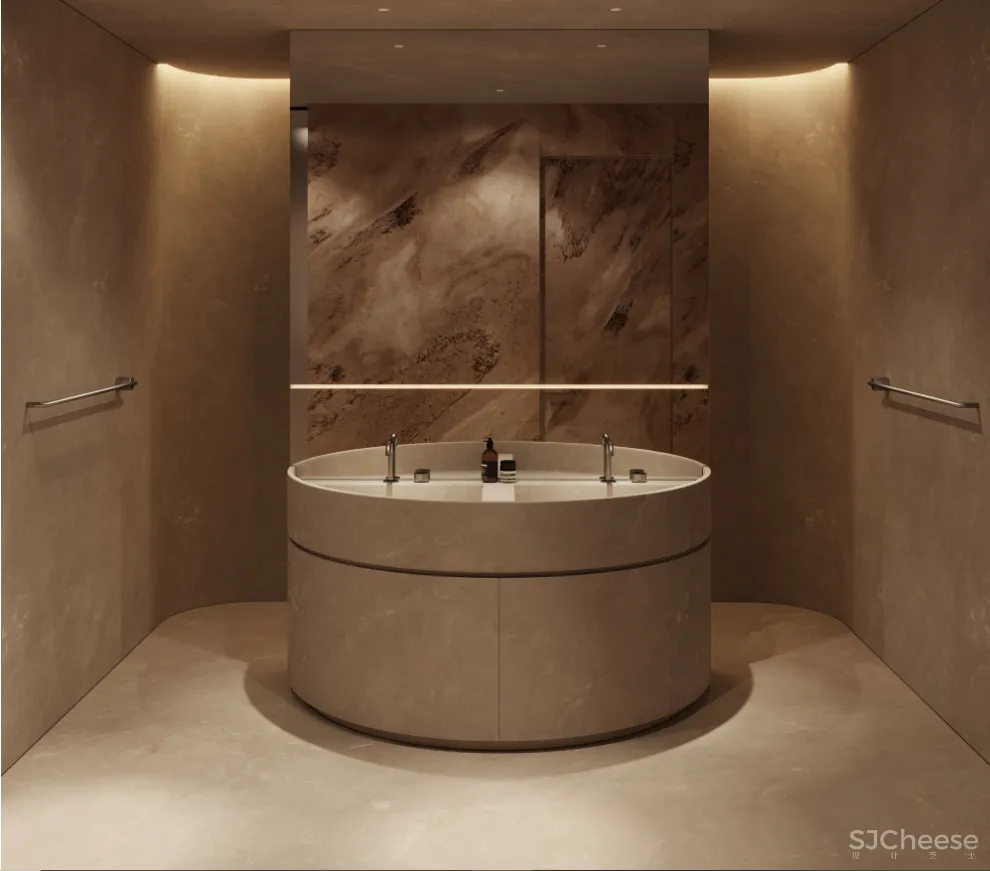 现代简约,冷系材质的完美搭配