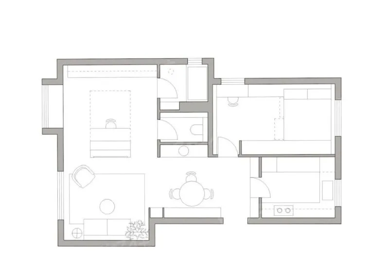 64㎡也能实现顶配侘寂风?