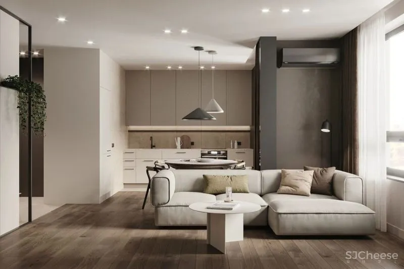 63㎡ 暖灰一居室,“氛围感”十足!