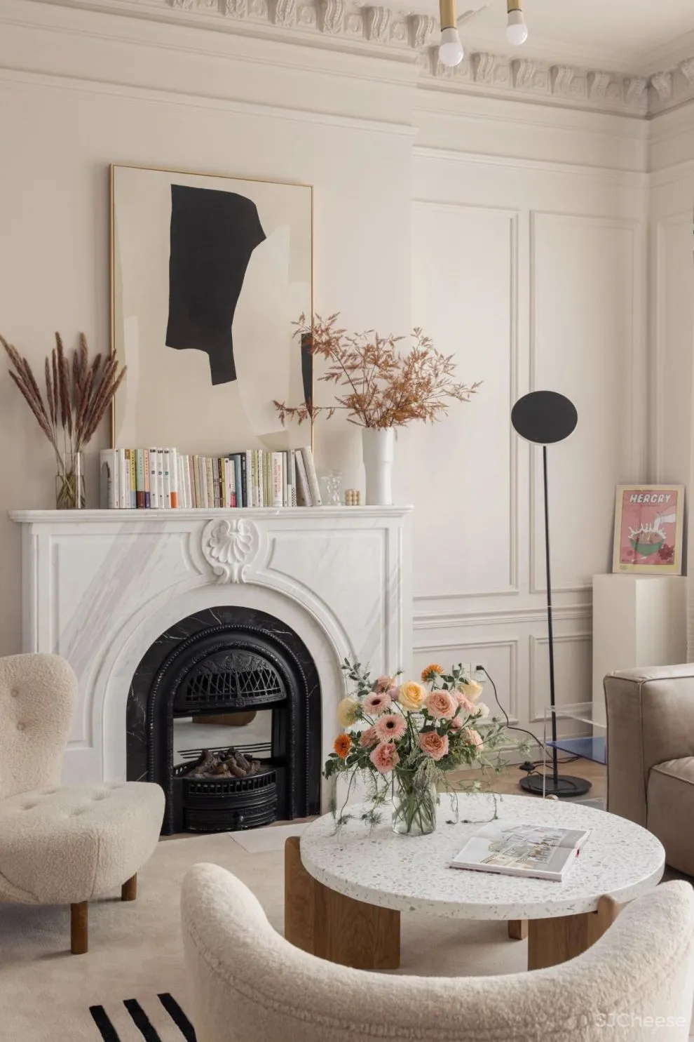 奶油白 焦糖棕，诠释优雅浪漫的法式风情｜双宝设计