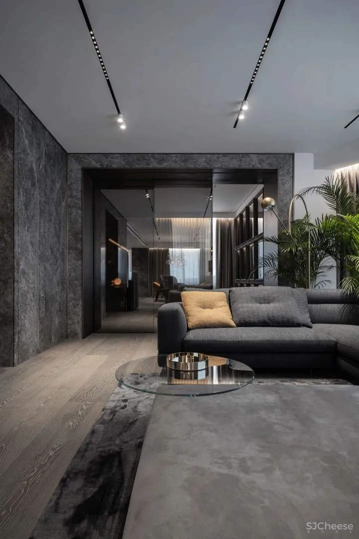 290㎡双层豪宅,大理石与黄铜的碰撞,轻奢又复古!