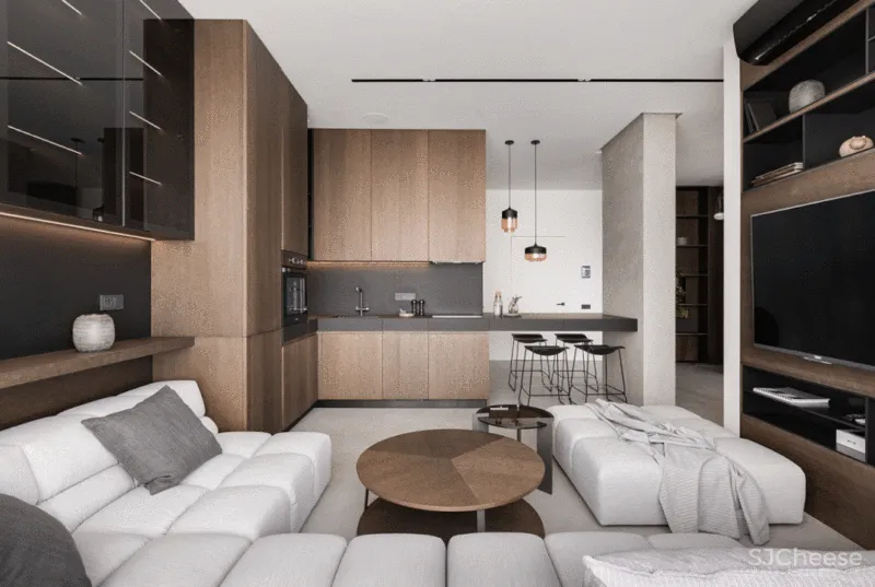 虽然空间不大,设计师却下足了功夫,让储物、功能性、时髦感通通拥有!