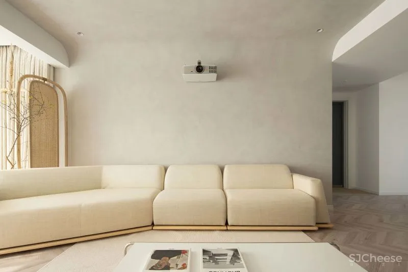 原木与奶白,116㎡极简空间的雅致静谧|无见设计