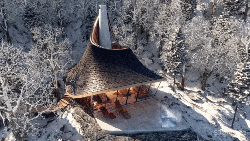 曾师从扎哈,他打造的治愈系山顶度假屋是神仙住的地方