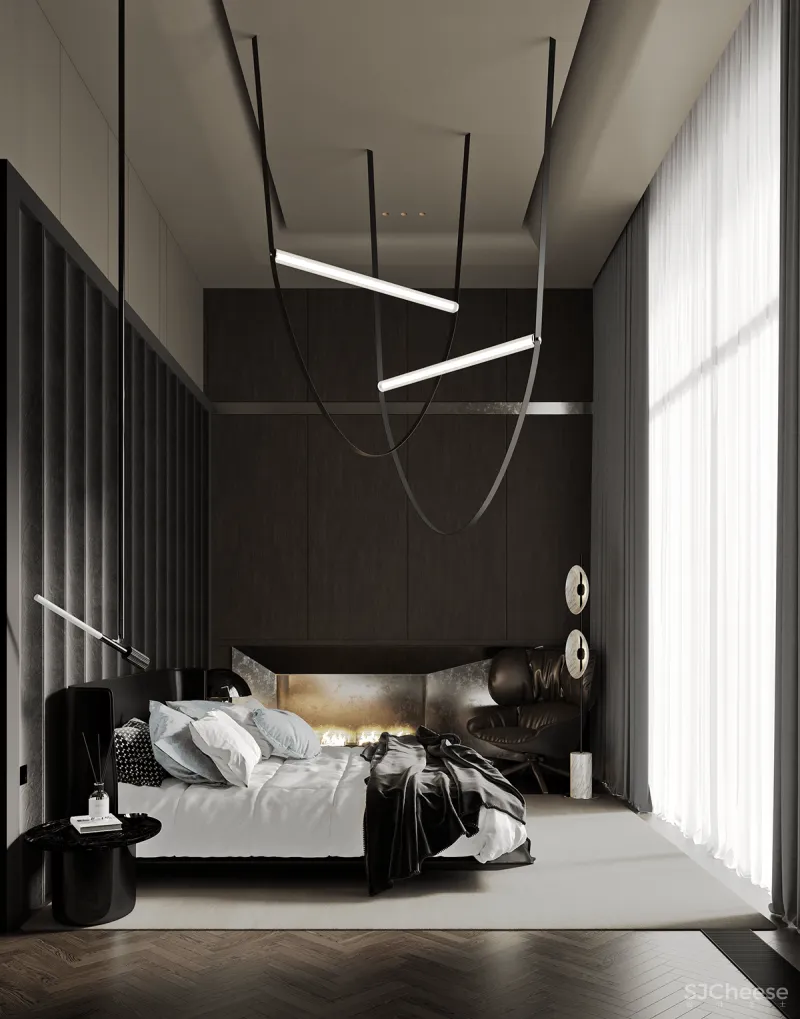 305㎡顶层公寓,用原木打造轻奢质感!