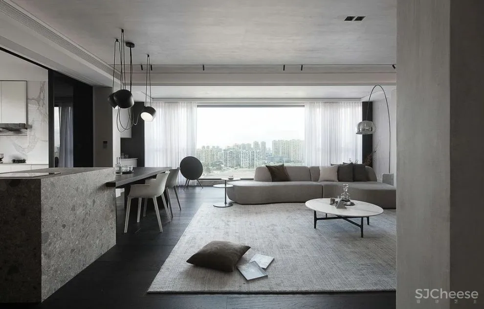 215m² 简约平层,诠释当代静美气质