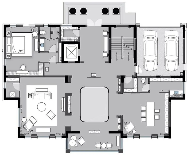 尚层设计 北京 1200㎡ 独栋隐逸大宅，自然安详的家