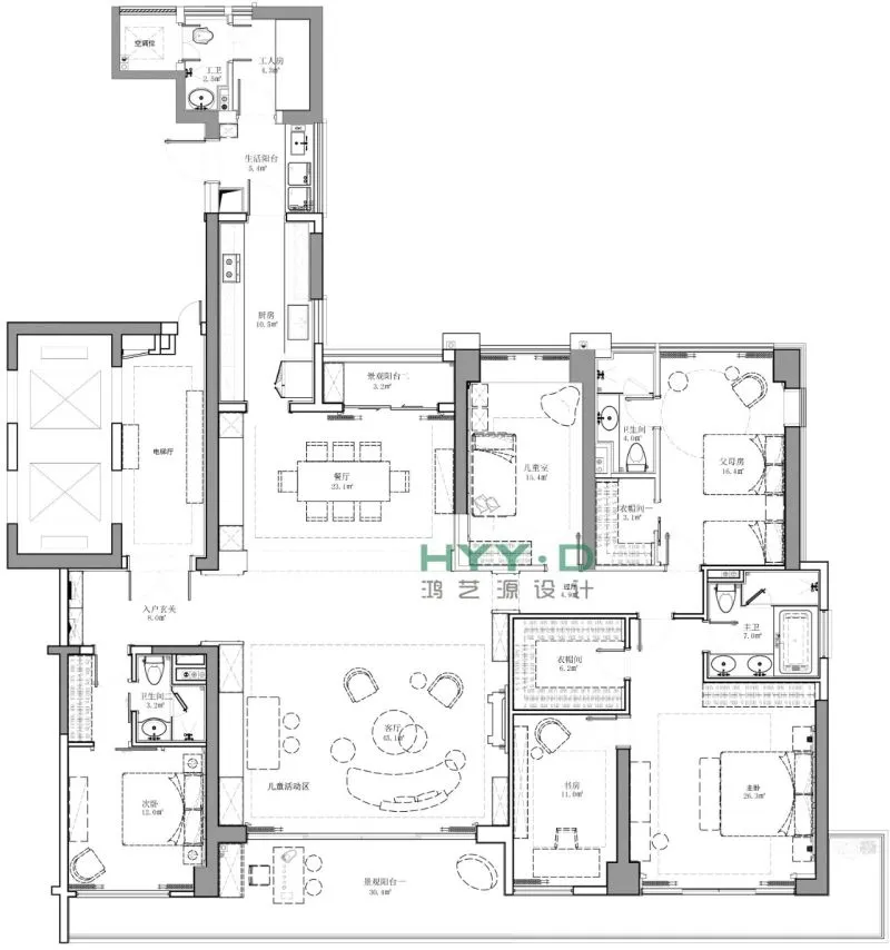 鸿艺源设计:多元生活的理想家,质感百变超混搭!