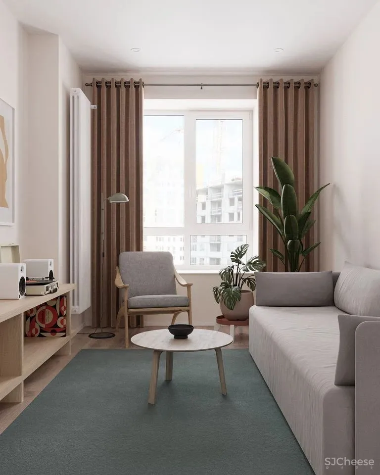 68㎡一居室这样布局,合理利用每个角落空间