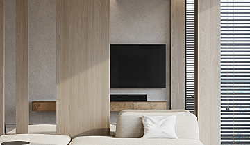 80㎡ 两室一厅，大理石、黄铜、原木这么搭更有轻奢范儿！