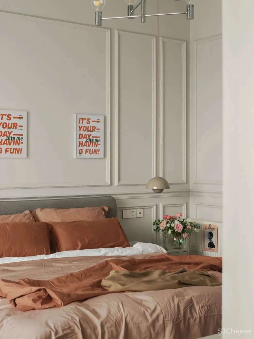 奶油白 焦糖棕，诠释优雅浪漫的法式风情｜双宝设计