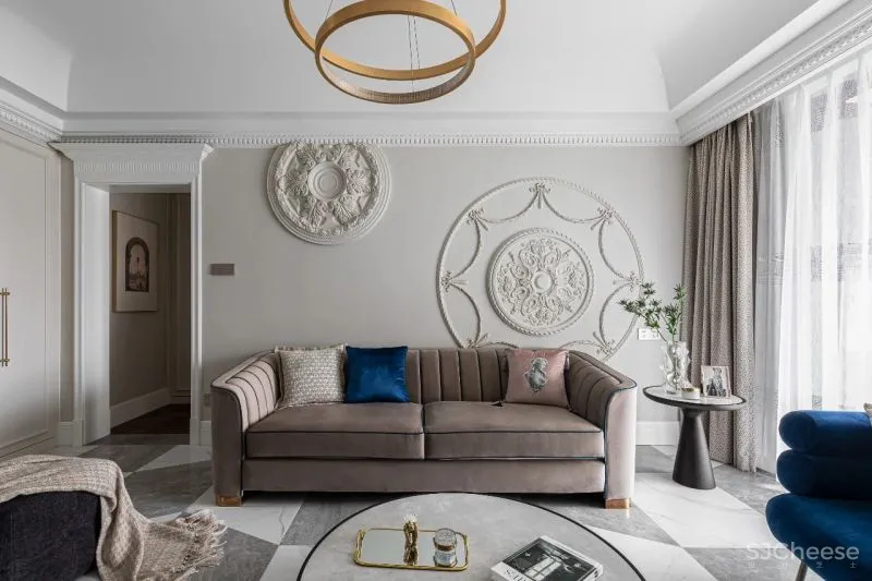 石膏灯盘上墙,这个家美的不像话 花漾美作