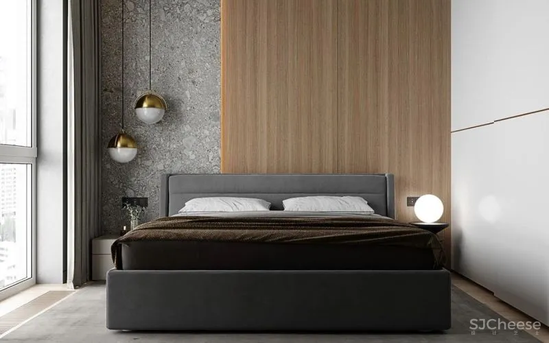 现代简约:一厅三室,灰色 木色,高级!