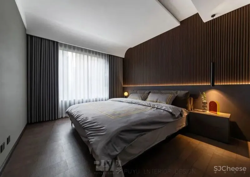 力量黑 生机绿,这个128㎡家既有蓄势的氛围,又有向上的张力! 璞予设计