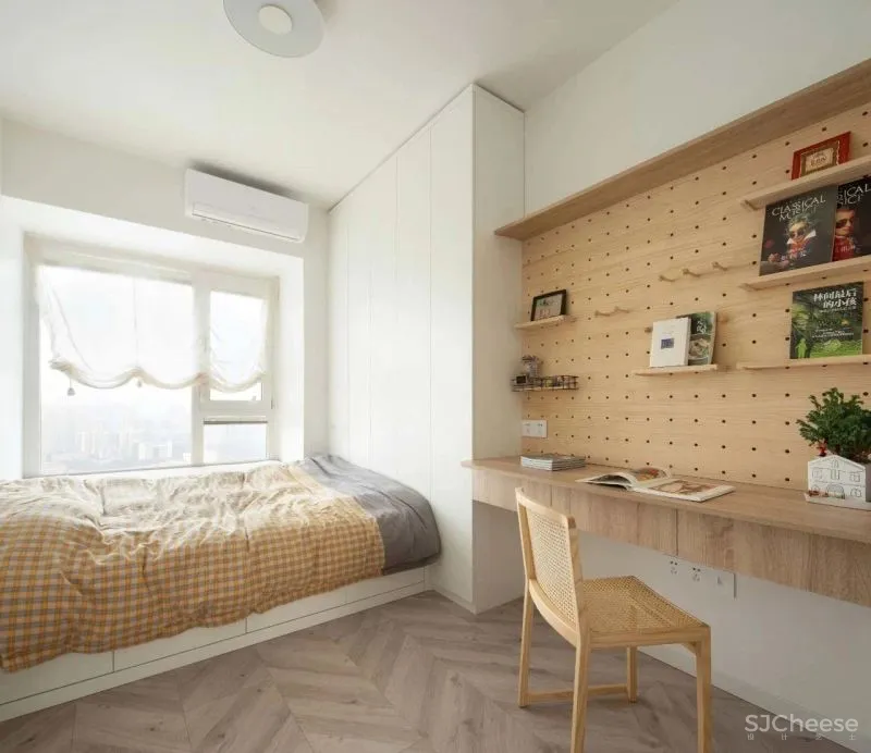 原木与奶白,116㎡极简空间的雅致静谧|无见设计