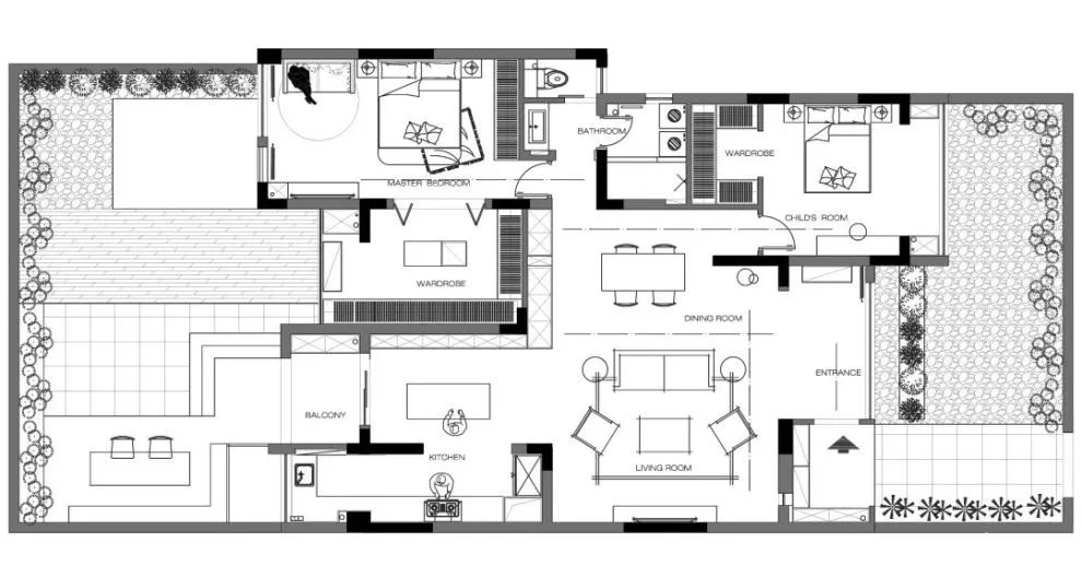 147㎡住宅 150㎡花园，极简几何下的美学住宅 皋邸设计