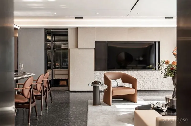 研质共设 430㎡ 气质大宅,北方和煦的下沉庭院