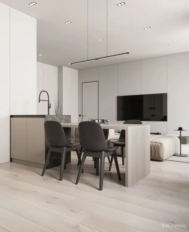 92㎡二居室，进门就是衣帽间，这样布局更实用！