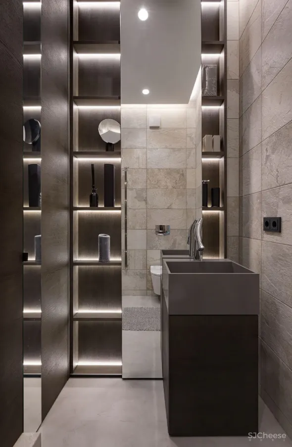 虽然空间不大,设计师却下足了功夫,让储物、功能性、时髦感通通拥有!