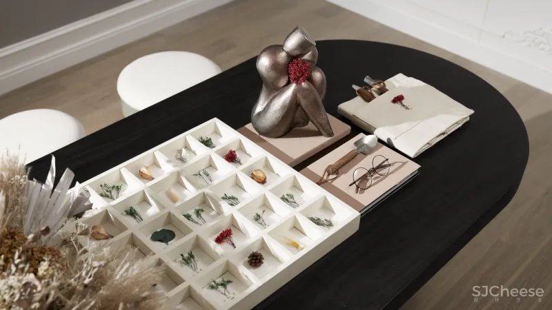 东方韵味混搭法式浪漫,羽果设计用艺术美学演绎 388㎡ 墅居