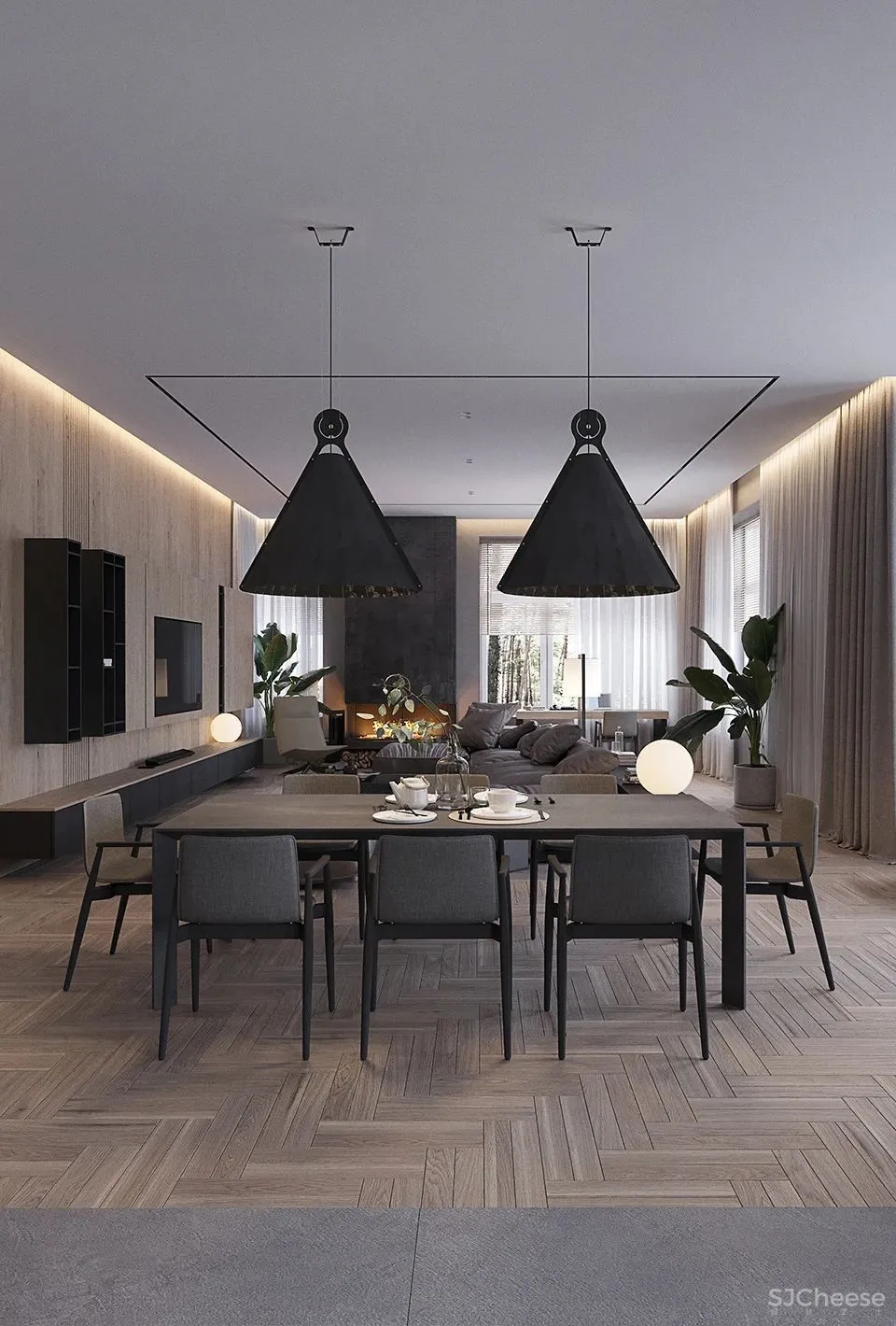 440㎡复式大宅,不可思议的细节!