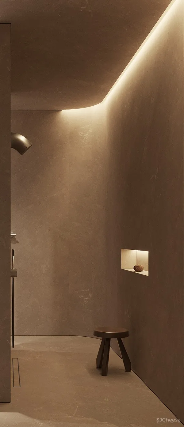 现代简约,冷系材质的完美搭配