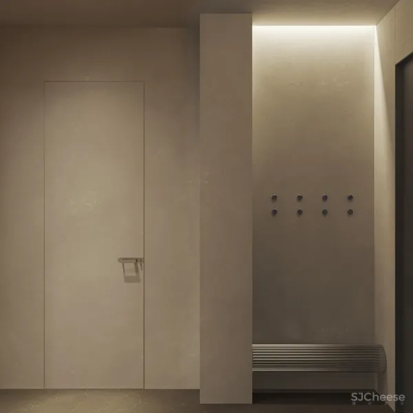 现代简约,冷系材质的完美搭配