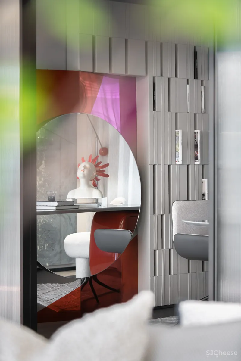 九度设计 165㎡简约大平层,撞色经典蓝,时髦又高级!