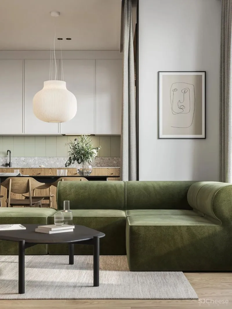 90.2㎡二居室,清新典雅,一种精致的生活姿态!