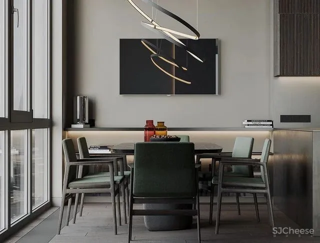 胡桃木 绿色系,实力演绎轻奢的高雅