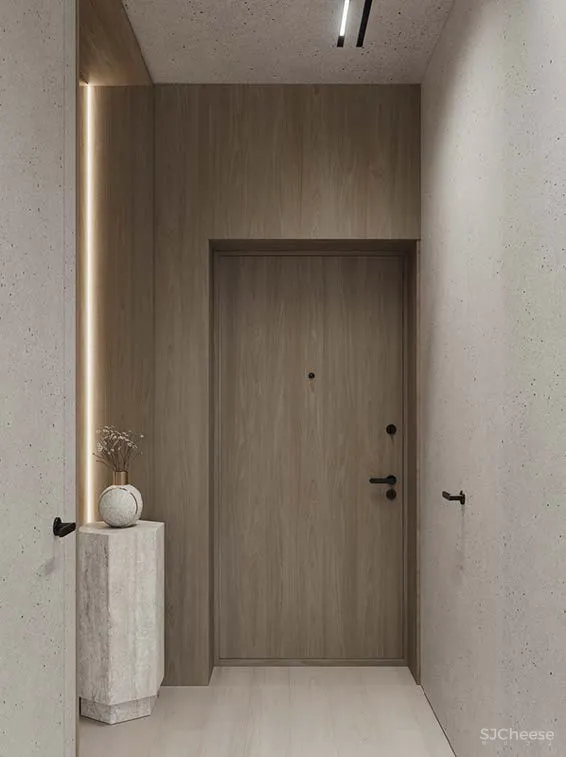 80㎡ 两室一厅，大理石、黄铜、原木这么搭更有轻奢范儿！