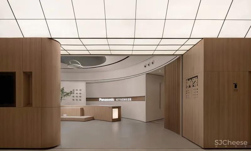 朗生案例 |「松下光空间生活馆」原木纹路中的时空变幻