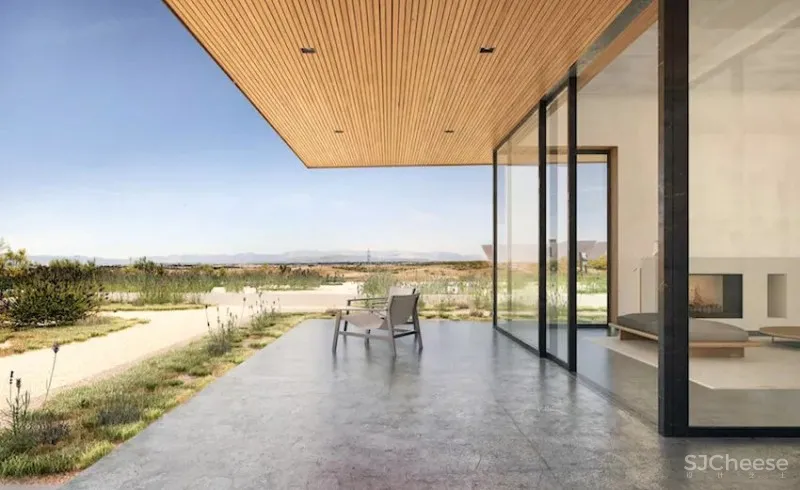 独享辽阔山景!现代简约庭院宅