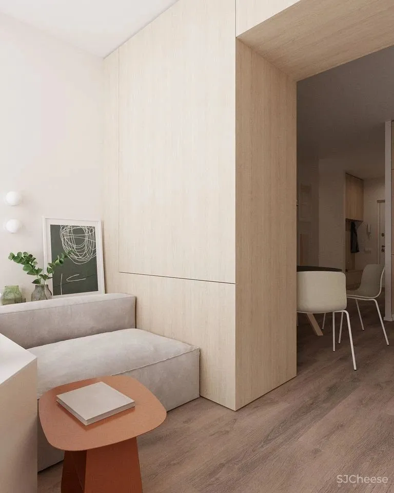 68㎡一居室这样布局,合理利用每个角落空间