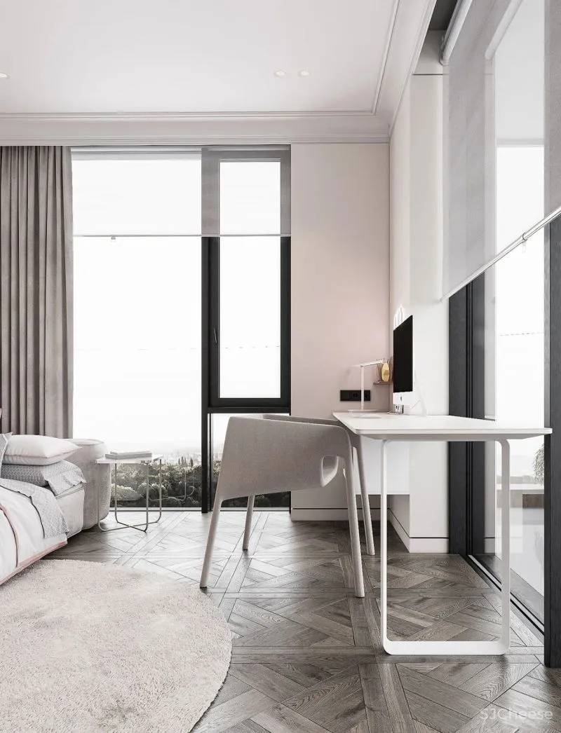 现代黑白灰 优雅石膏线，妥妥大宅范儿