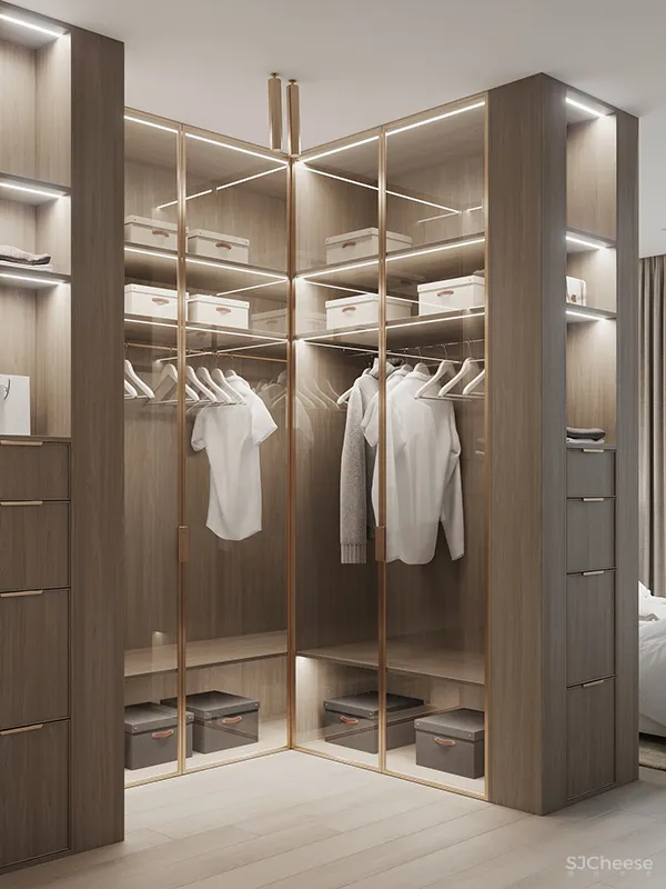 80㎡ 两室一厅，大理石、黄铜、原木这么搭更有轻奢范儿！