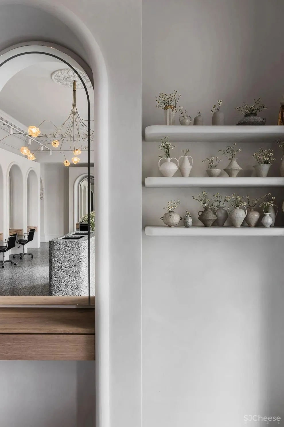 古典优雅和当代极简主义的美发沙龙,墨尔本