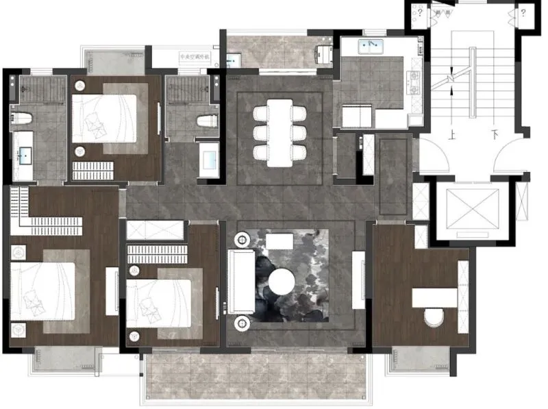 EH DESIGN 空间 缤纷生活、斑斓艺术 —— 金地金茂九峯府样板间4套