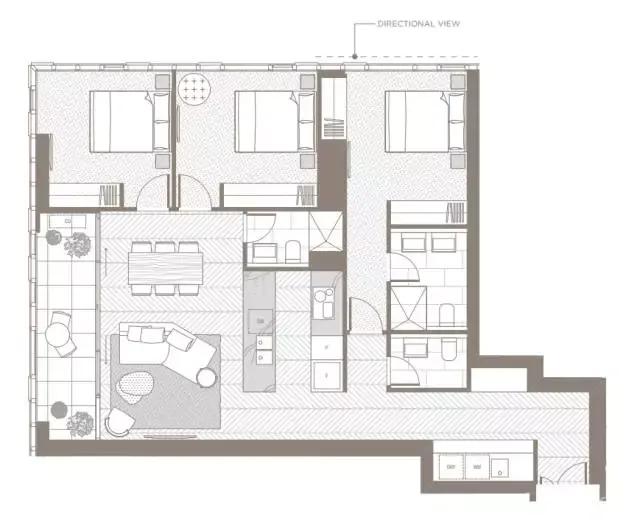 平淡无奇的公寓设计,细心布置的公区是亮点