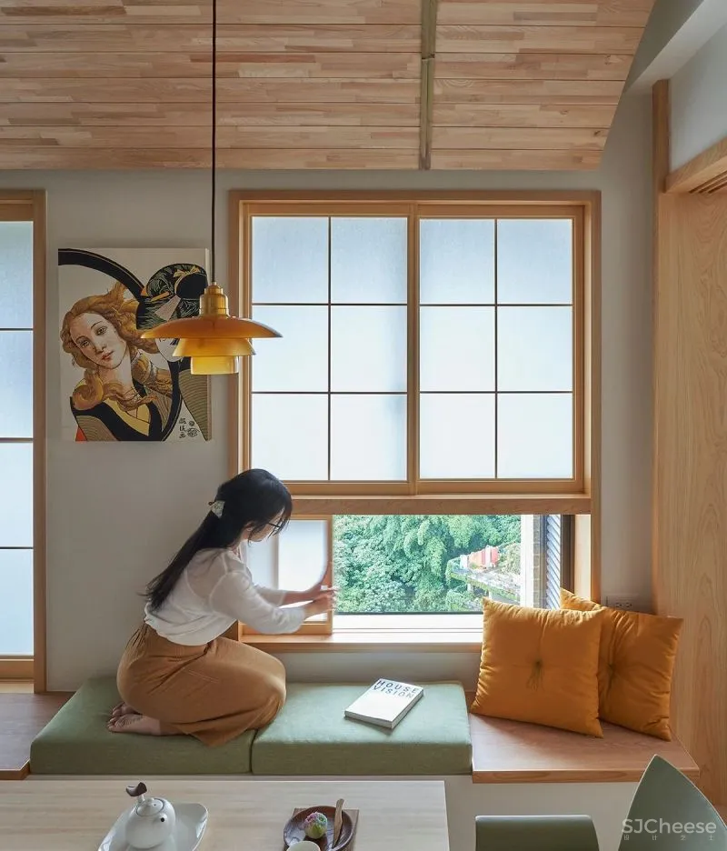 39㎡和风小宅,两室两厅弧形顶面,这设计太强了!