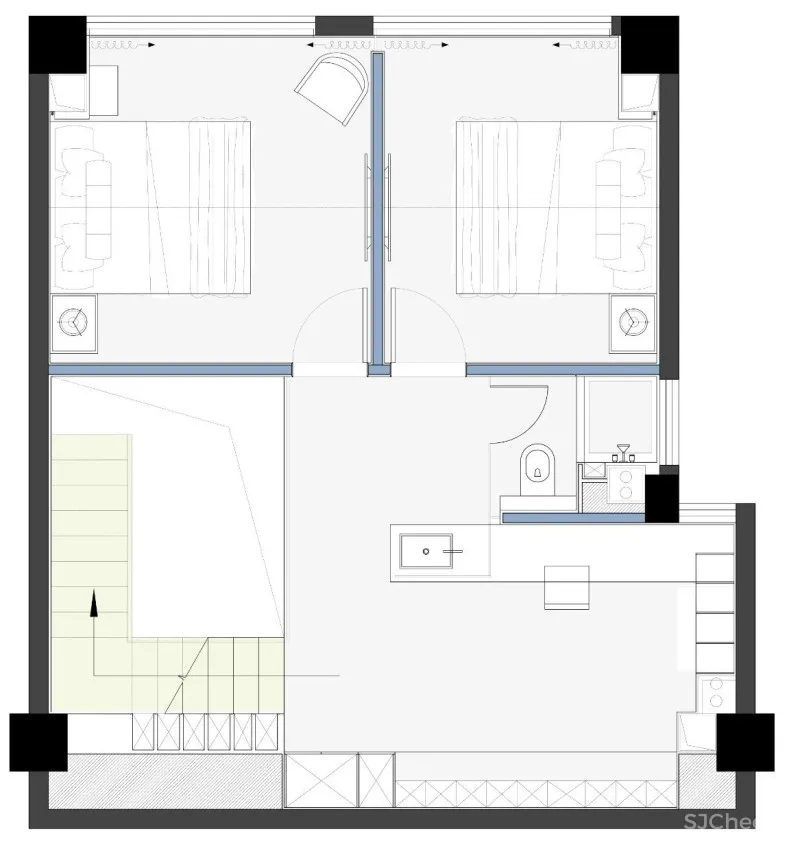 EH DESIGN 空间 45㎡，也能给你一个温暖的家