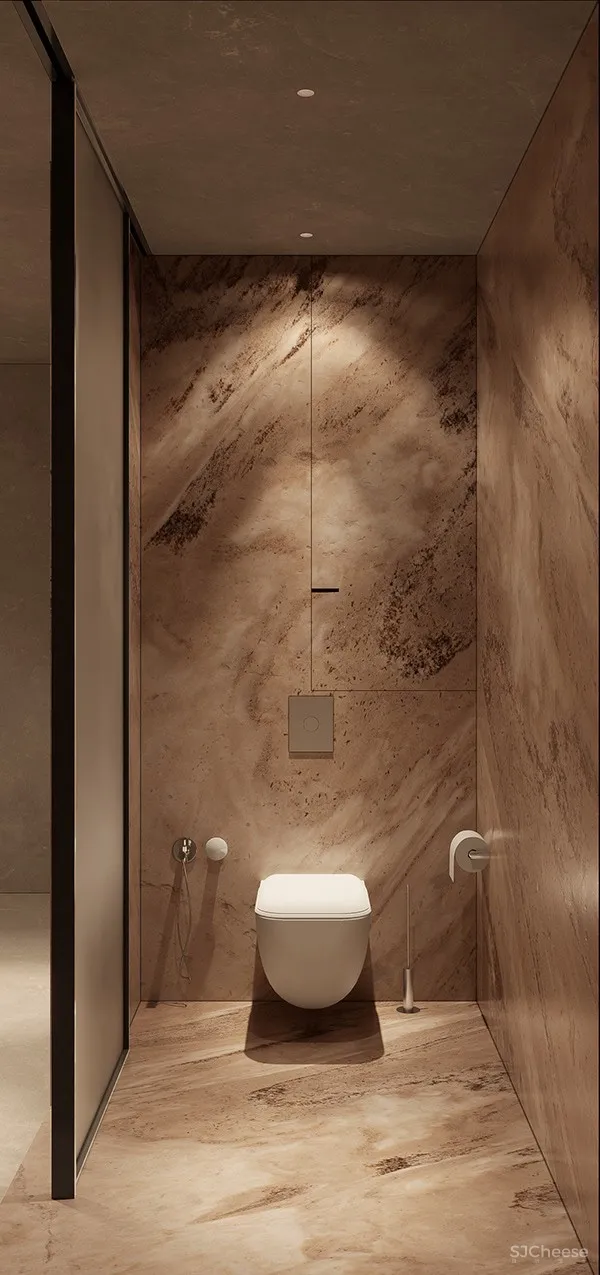 现代简约,冷系材质的完美搭配