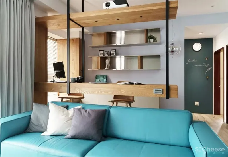 湖水蓝的生活空间!现代风亲子公寓