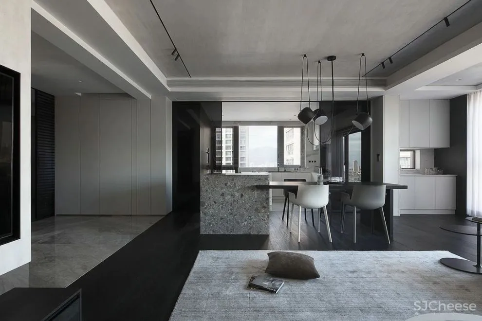 215m² 简约平层,诠释当代静美气质