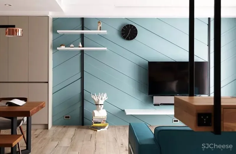 湖水蓝的生活空间!现代风亲子公寓