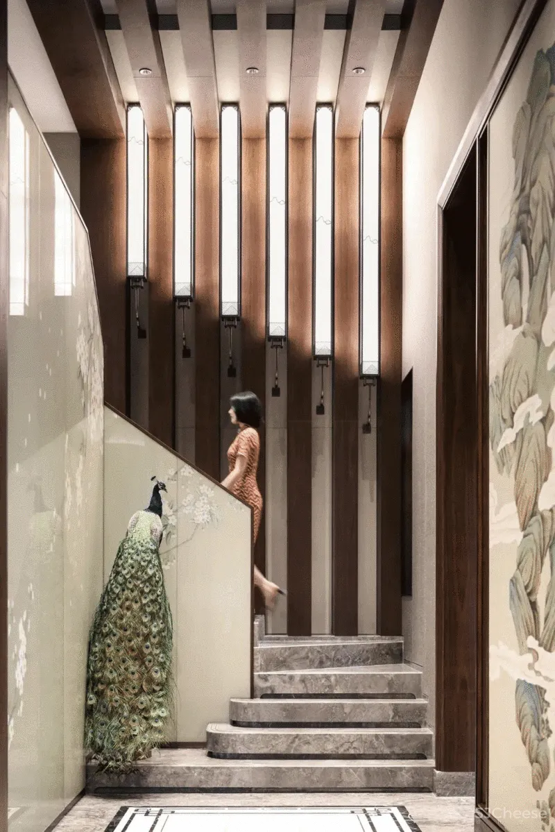 创域新作:1000㎡中式大宅,移步换景,雅韵清风!