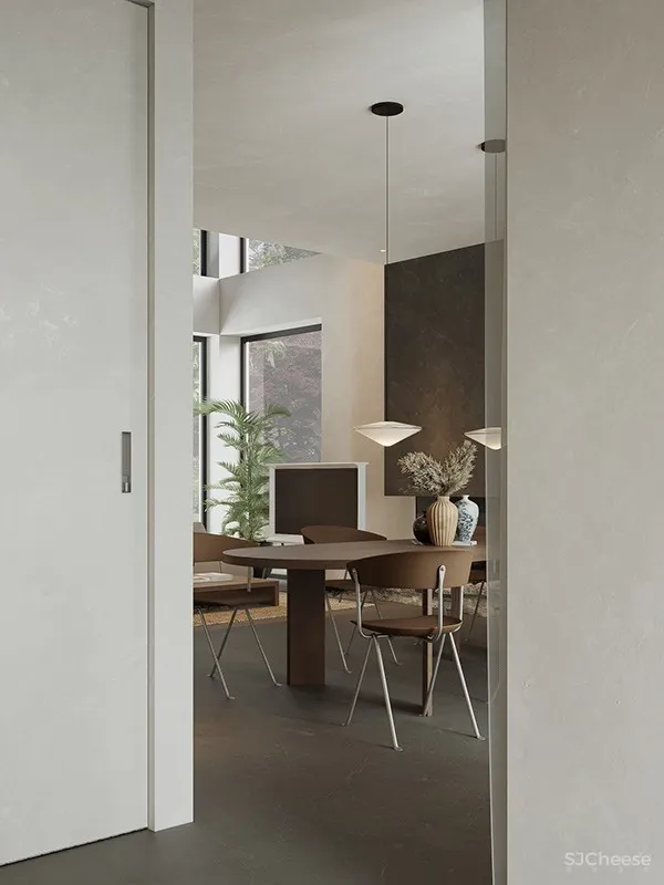 现代简约,冷系材质的完美搭配