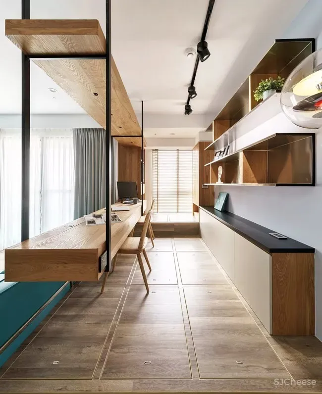 湖水蓝的生活空间!现代风亲子公寓