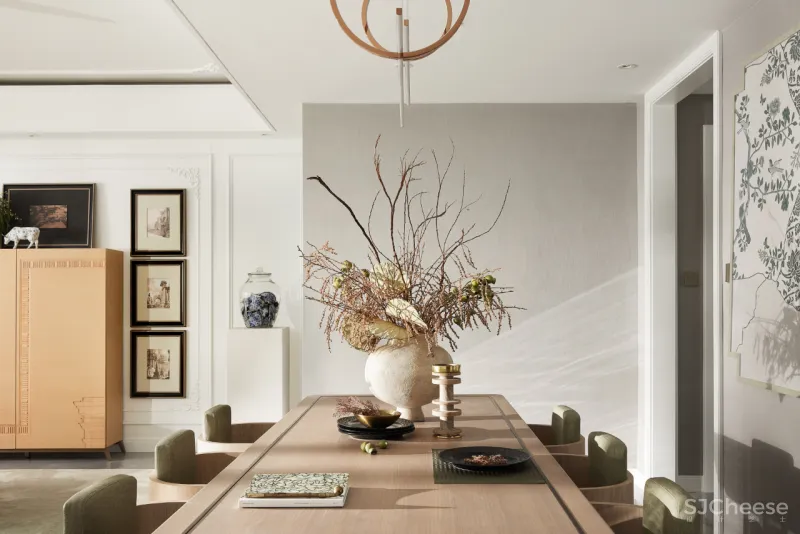 东方韵味混搭法式浪漫,羽果设计用艺术美学演绎 388㎡ 墅居