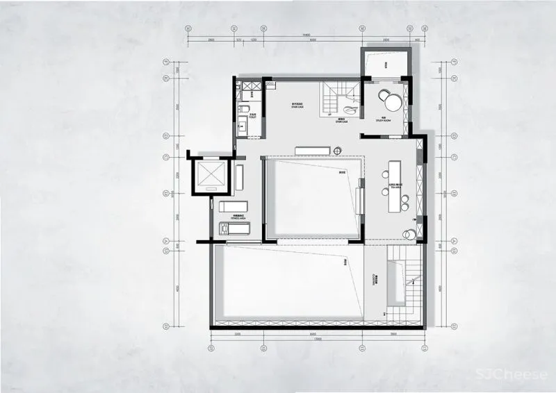 研质共设 430㎡ 气质大宅,北方和煦的下沉庭院